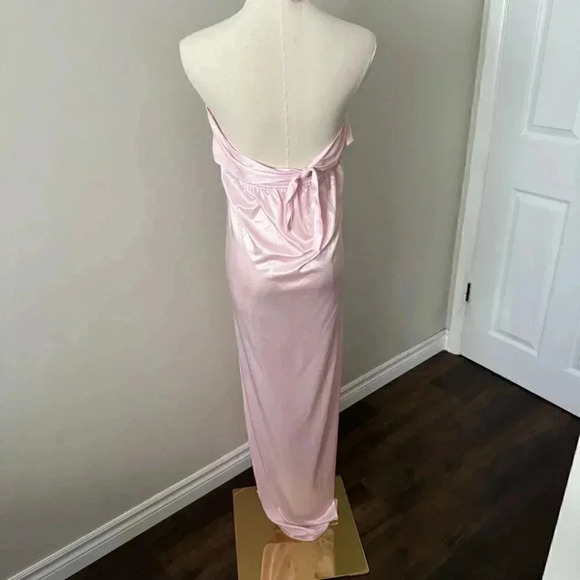 Vintage old Hollywood glamour cottagecore fairy satin maxi slip/sleep dress M - Picture 6 of 7